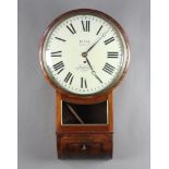 HAM, Skinner Street London, a wire driven, single fusee wall clock, striking on bell, the 30cm