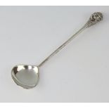 A Sarah Jones silver spoon with a lion terminal, London 1980, 36 grams