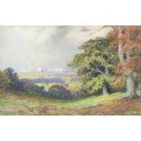H Hitchens 1903, pastel signed and dated, study of Windsor Castle 21cm x 33cm