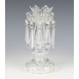 An unusual Waterford Crystal glass table lustre with faceted drops 24cm