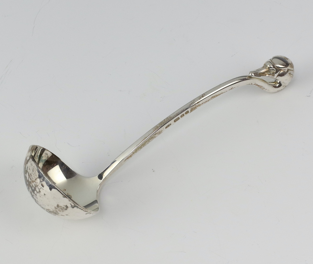 A Sarah Jones silver ladle with swan terminal London 1982, 50 grams