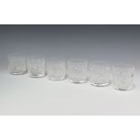 Six Waterford Crystal tumbler glasses