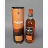 A litre bottle of Glenfiddich rich oak 14 year old single malt whisky