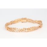 A 9ct yellow gold mesh bracelet 18.6 grams, 19cm