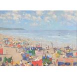 John Woolner '89, oil on canvas signed and dated "View of Woolacombe Bay" 54cm x 75cm