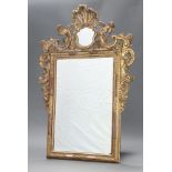 A 19th Century rectangular plate mirror contained in a Rococo style carved wooden and pierced gilt