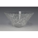 A Waterford Crystal glass fruit bowl with flared rim 25cm