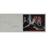 Of Royal interest, a 1954 signed Christmas card "Best Wishes for Christmas and New Year 1954
