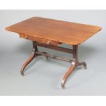 A 19th Century mahogany writing/library table fitted a frieze drawer on square supports with