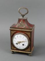 Japy Freres, a French 8 day striking on bell mantel clock with Sevres style porcelain dial, Roman