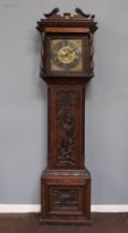 John Varley, an 18th Century 8 day striking longcase clock, the 31cm gilt dial with Roman numerals