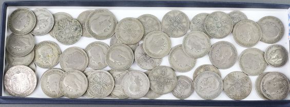 A quantity of pre-1947 UK coinage, 502 grams