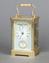 HRH Diana The Princess of Wales, a Halcyon days enamelled brass cased 8 day repeater carriage