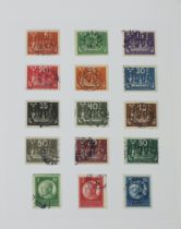 Scandinavia stamps in albums with Denmark from 1852 imperforates, 1912 5Kr. mint, D.W.I., Finland,