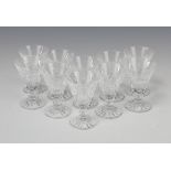 A set of 10 Waterford Crystal liqueur glasses