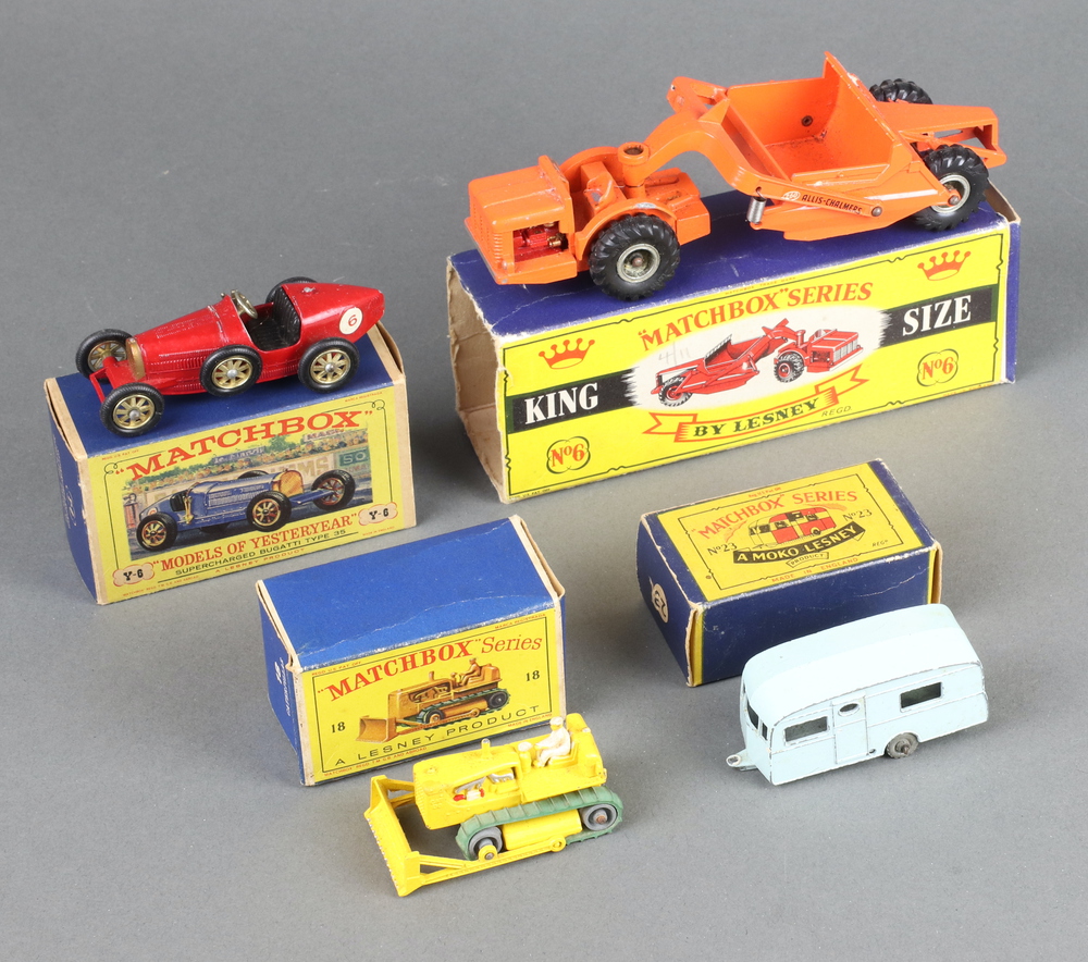 Matchbox, a collection of diecast model toys to include Caterpillar Bulldozer no.18, a Barclay