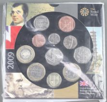 A 2009 Royal Mint United Kingdom brilliant uncirculated coin set in original bag