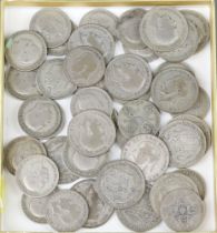 A quantity of pre-1947 UK coinage, 504 grams