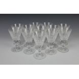 A set of 12 Waterford Crystal large sherry/port glasses (1 a/f)