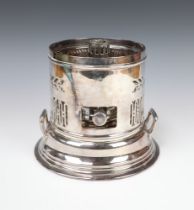A silver plated flambe burner