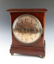 Winterhalder Hofmeier, a Ting Tang chiming bracket clock with 19cm silvered dial, contained in a