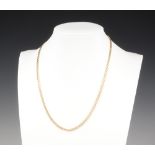 A 9ct yellow gold necklace 40cm, 3.7 grams