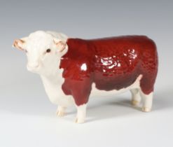 A Beswick Hereford Bull no.1363A, gloss, designed by Arthur Greddington 10.8cm