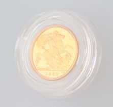 A 1980 proof half sovereign