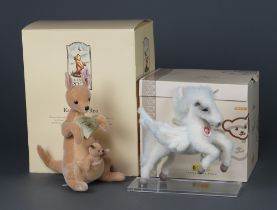 A Steiff Kanga and Roo figure boxed (no certificate), a Steiff limited edition Pegasus bear no.699