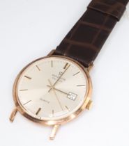 A gentleman's 9ct yellow gold Marvin Review calendar wristwatch contained in a 32mm case This