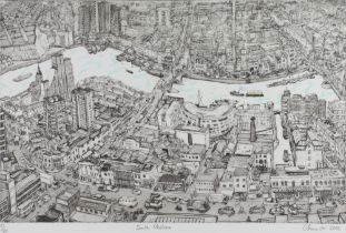 **Chris Orr, born 1943, print signed and dated in pencil 2008 "South Chelsea" no.21 of 30 58cm x