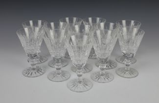 A set of 12 Waterford Crystal large sherry/port glasses (1 a/f)