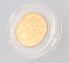 A 1980 proof half sovereign