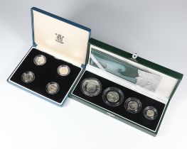 A 2003 silver proof Britannia Collection boxed together with United Kingdom silver proof pattern one