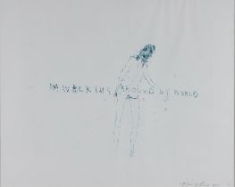 **Tracey Emin, born 1963, print signed in pencil and dated 2011 "Im Walking Around My World" no.