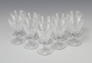 A set of 10 Waterford Crystal liqueur glasses