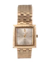 A gentleman's mid-century Accurist wristwatch contained in a 9ct gold case and bracelet, gross