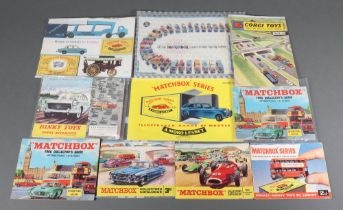 A collection of 1950's onwards Matchbox, Corgi, Dinky and models of Yesteryear brochures.