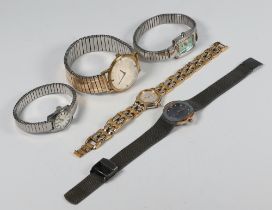 A lady's Tissot Sea Star 7 steel cased wristwatch and 4 others