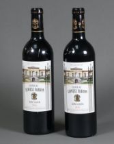 Two bottles of 2010 Chateau Leoville Barton Saint Julien Cru Classe red wine