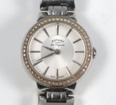 A lady's steel cased Rotary Les Originels wristwatch on a steel bracelet