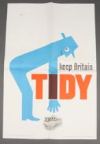 Tom Eckersley (1914-1997), poster, "Keep Britain Tidy" prepared for The Ministry of Housing and