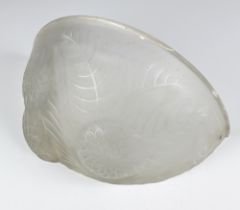 A Lalique frosted glass Dalia wall sconce light etched mark R Lalique France 30.5cm There are some