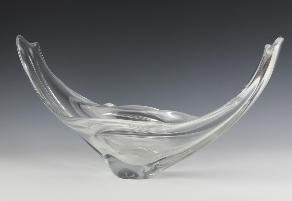 A mid-Century clear glass studio bowl 61cm