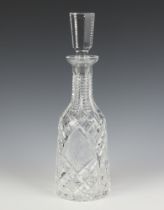 A Waterford Crystal mallet shaped decanter and stopper 33cm