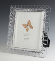 A Waterford Marquis glass photograph frame 33cm x 28cm