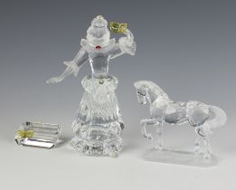 A Swarovski Crystal Collectors Society figure - Columbine by Gabriele Stacey 16cm, ditto standing