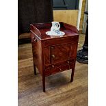 A GEORGE III MAHOGANY SQUARE WASHSTAND,