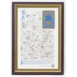 Map: A 20thC limited edition (159/572) historical and literary map of the County Palatine of