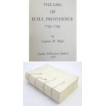 Book: An unbound copy of The Log of HMS Providence, 1791-1793, by Captain W. Bligh, published by